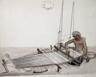 AS10 Vol.52 f5 4904 kat.201 i-iv Weaver na krośnie, Bombaj, ok.1873 (akwarela na papierze)
