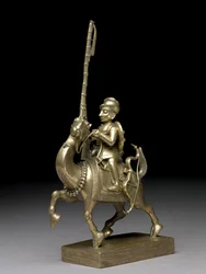 Łowca na wielbłądzie, Vizagapatam, ok. 1795 (mosiądz)
