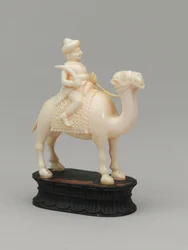 Czarny skoczek, figura szachowa, Indie, około 1820 roku