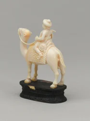 Czarny skoczek, figura szachowa, Indie, około 1820 roku