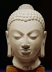 Głowa Buddy, kultura Sarnath, 500 n.e.