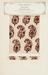 Próbka z grubej bawełny z Masulipatam w Madrasie, z The Collection of the Textile Manufacturers of India, autorstwa Johna Forbesa Watsona, opublikowana w 1866 r.