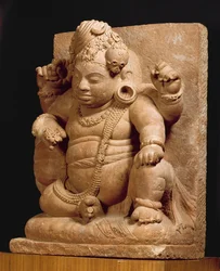 Figura Śiwy jako Wamany, Mansar Maharashtra (czerwony piaskowiec)