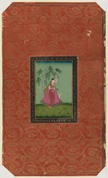 Dziewczyna z jeleniem, 1875-1900 (nieprzezroczyste wc i złoto na papierze)