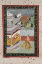 Lalit Ragnini, ok. 1790 (gwasz na papierze, złote zdobienia)
