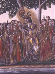 MSS EUR C 116/1 f.14v Krishna, z hinduskiego eposu „Adhyatma Ramajana”, obraz artysty Chapra, znak wodny 1802