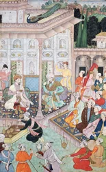 Spotkanie Babur i Bedi Az Zaman Mirza, XVI-XVII w.
