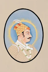 Miniatura przedstawiająca maharadżę Pratapa Singha Kishangarha