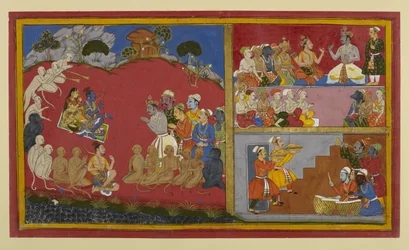 Rāma przyjmuje hołd, lecz oczekuje powrotu do Ayodhyā; Vibhīṣaṇa urządza durbar dla przywódców małp i niedźwiedzi