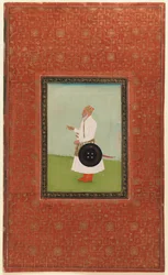 Ruh Allah Khan, 1875-1900 (nieprzezroczysta toaleta i złoto na papierze)