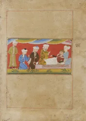 Chory Aleksander dyktuje swoją wolę, ok. 1475 (nieprzezroczysta toaleta na papierze)