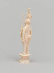 Biały pionek, figura szachowa, Indie, 1820 ok