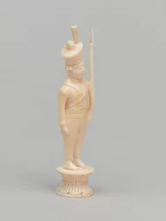 Biały pionek, figura szachowa, Indie, 1820 ok