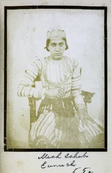 [Portret] Meah Sahub, Eunuch, ok. 1856-57 (zdjęcie czarno-białe)