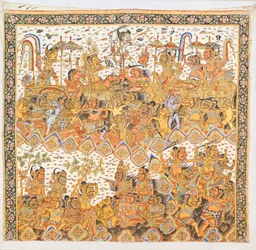 Ramayana (balijski kolor na płótnie)