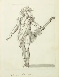 Powodzie: Chór, ok. 1631 (pióro i atrament na papierze)