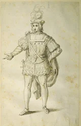 Młodzież w stroju antycznym brytyjskim, ok. 1611 (pióro i atrament na papierze)