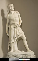 Dawid z procą, 1858