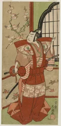 Onoe Hearing Afternoon Doctor Jako członek Saburo Izumi, Ichimura Te, 1769.