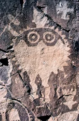 Petroglify Anasazi (sztuka naskalna) w Nowym Meksyku.