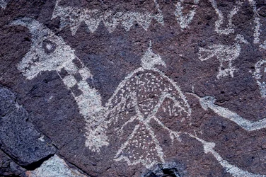Petroglify Anasazi (sztuka naskalna) w Nowym Meksyku.
