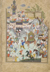 Folio z Haft Awrang Seven Thrones autorstwa Jami, 1550s