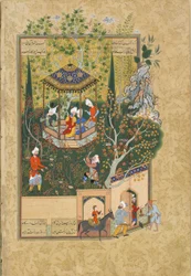 Folio z Haft Awrang Seven Thrones autorstwa Jami, 1550s