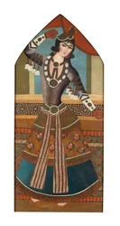 Tańcząca dziewczyna z Qajar, ok. 1840 (olej na płótnie)