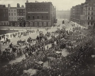 Parnell Memorial Procession, Dublin (zdjęcie czarno-białe)