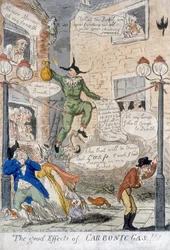 Dobre działanie gazu węglowego!, 1807 (ręcznie barwiony grawerunek)