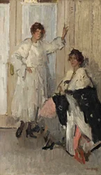 Manekiny Ippy i Gertie w Hirsch, Amsterdam, ok. 1915-17 (olej na płótnie)