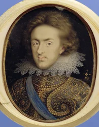 Miniaturowy portret Henryka (1594-1612) księcia Walii (akwarela na welinie)