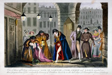 Scena w Covent Garden, Westminster, Londyn, 1830
