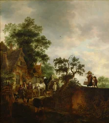 Podróżni zatrzymujący się w gospodzie, 1645