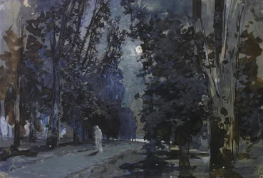 Cienie. Noc w świetle księżyca, lata 80. XIX wieku.