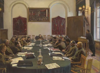 Zgromadzenie Rewolucyjnej Rady Wojskowej ZSRR pod przewodnictwem Klimenta Woroszyłowa