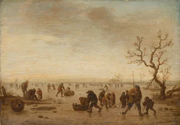 Łyżwiarze na lodzie, ok. 1642-45 (olej na drewnie dębowym)