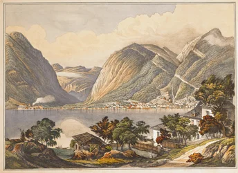 Miejsce pochówku w Hallstatt, kolekcja XIX-wiecznych akwareli (akwarela)