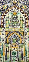 Mihrab z meczetu w Tunisie (fajans)
