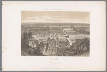 Zicht op Lyon en de kathedraal vanaf Fourvière Lyon. Ogólny widok zaczerpnięty z Fourvières Hedendaags Frankrijk (tytuł serii) Francja dzisiaj (tytuł serii)