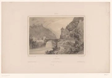 Widok Saint-Maurice w Szwajcarii St. Maurice (tytuł na obiekcie) Twarze w Szwajcarii (tytuł serii) Suisse (tytuł serii na obiekcie)