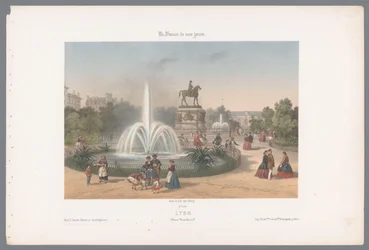 Zicht op de Place Napoleon te Lyon Lyon. Umieść Napoleona (tytuł na obiekcie) Hedendaags Frankrijk (tytuł serii) Francja dzisiaj (tytuł serii na obiekcie)