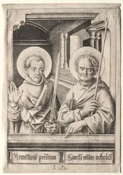 Dwunastu apostołów: św. Szymon (?) i św. Mateusz