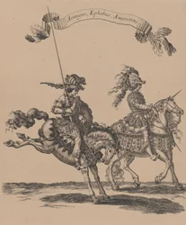 Armiger, Ephebus, Americani, z „Courses de Testes et de Bagues Faittes par Roy et pa..., 1662-70.