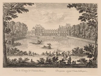 Widok na Etang de Fontainebleau, 1666.