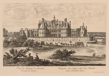 Widok na Château de Chambord, od strony wejścia