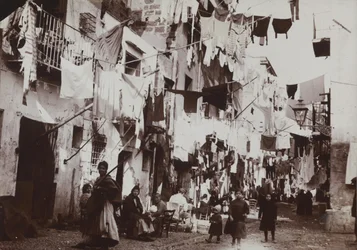 Charakterystyczna ulica w Palermo, 1920