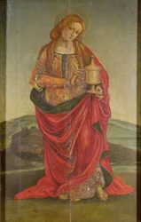Święta kobieta z kielichem, prawdopodobnie Maria Magdalena, prawdopodobnie XVI w. (panel)
