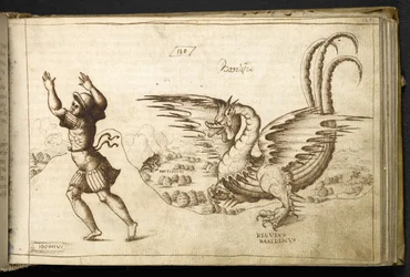 Dodaj MS 82955 f.129r Smok z „Historia Animalium”