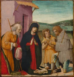 Pokłon pasterzy, ok. 1480-1500 (olej na drewnie)
